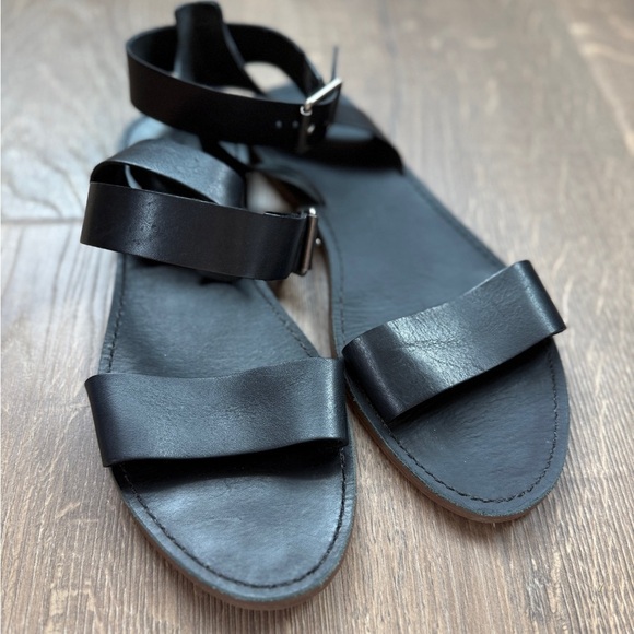 Madewell Black Leather Sandals - Picture 4 of 5